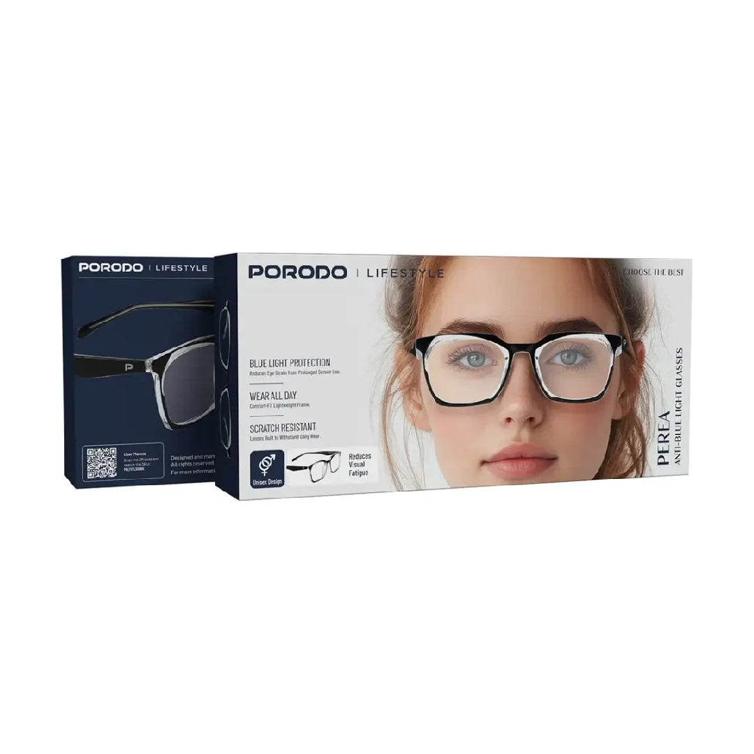 Porodo Lifestyle Perea Anti-Blue Light Glasses - Black