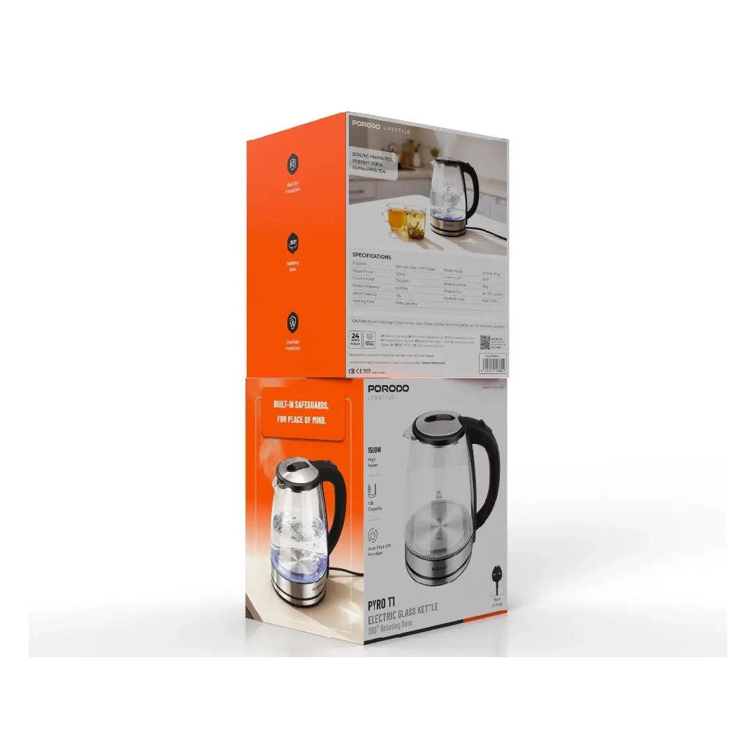 Porodo Pyro T1 Electric Glass Kettle