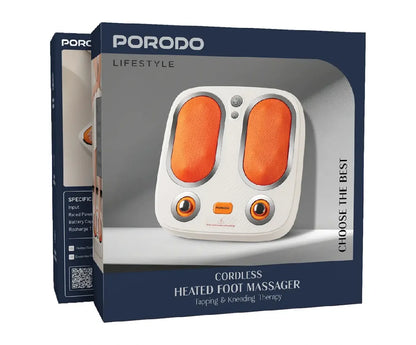 Porodo Cordless Heated Foot Massager  with Tapping and Kneading Therapy