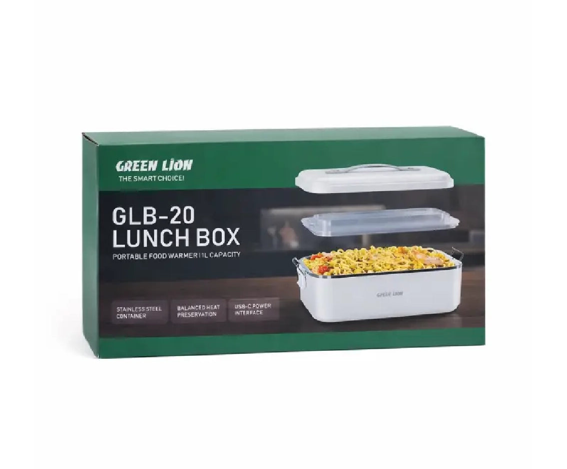 Green Lion GLB-20 Stainless Steel Electric Lunch Box – Portable Food Warmer
