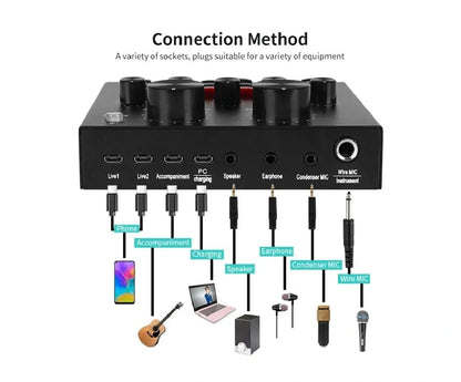 Singing Live Sound Card Bm 800 V8S