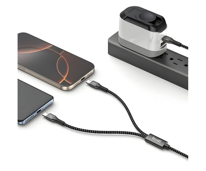 Budi 1.2M PD65W Super Fast Charge Cable Type C to Dual 