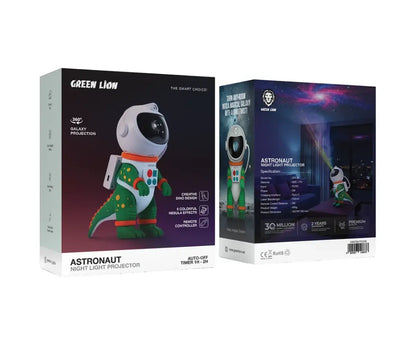Green Lion Astronaut Galaxy Night Light Projector