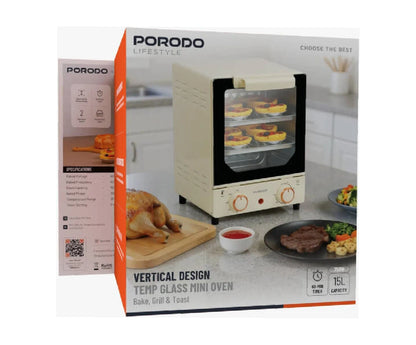 Electric Mini Oven Porodo Oven With 15L Capacity And 750W Power