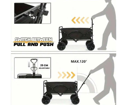 Foldable Wagon Camping And Beach Trolley 24x17x67cm