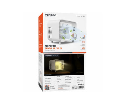 Porodo Mini Mist Fan Portable Desktop Air Cooler