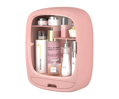 Plastic Wall-Mounted Waterproof Makeup Storage Case Cosmetic Organizer Box for Bedroom Bathroom/ LD-888