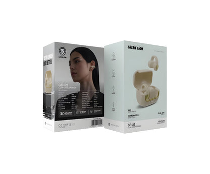 Green Lion GT-22 Clip On Earbuds Cream