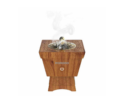 Porodo Lifestyle Classic Wood-Finish Portable Incense Burner