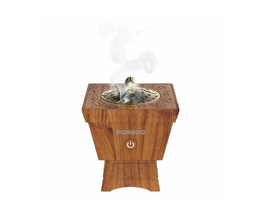 Porodo Lifestyle Classic Wood-Finish Portable Incense Burner