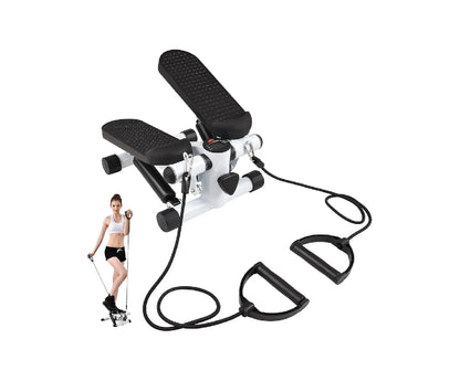 Stepper Trainer Adjustable Height Stepper Exercise Machine with Resistance Bands and LCD Monitor