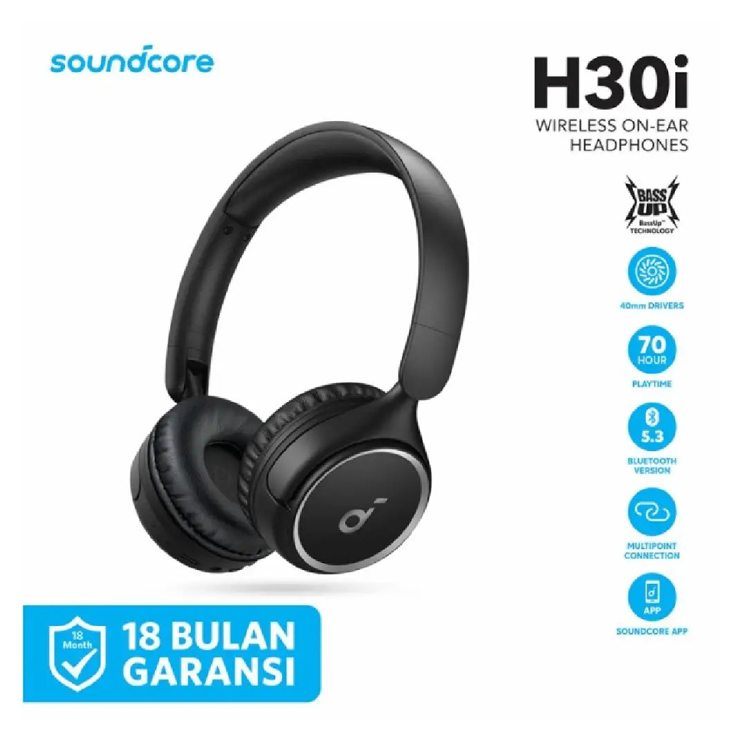 Anker Soundcore H30i Wireless Headphones – Black