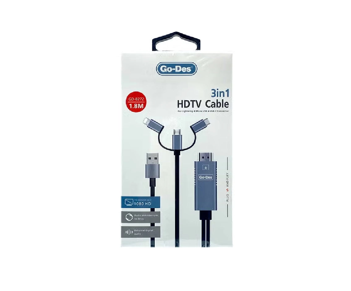 Go Des 3 In 1 Hdtv Cable Gdes3In1