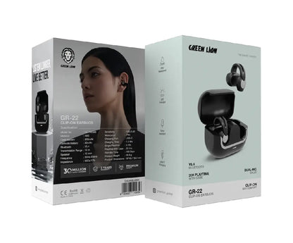 Green Lion GT-22 Clip On Earbuds Black