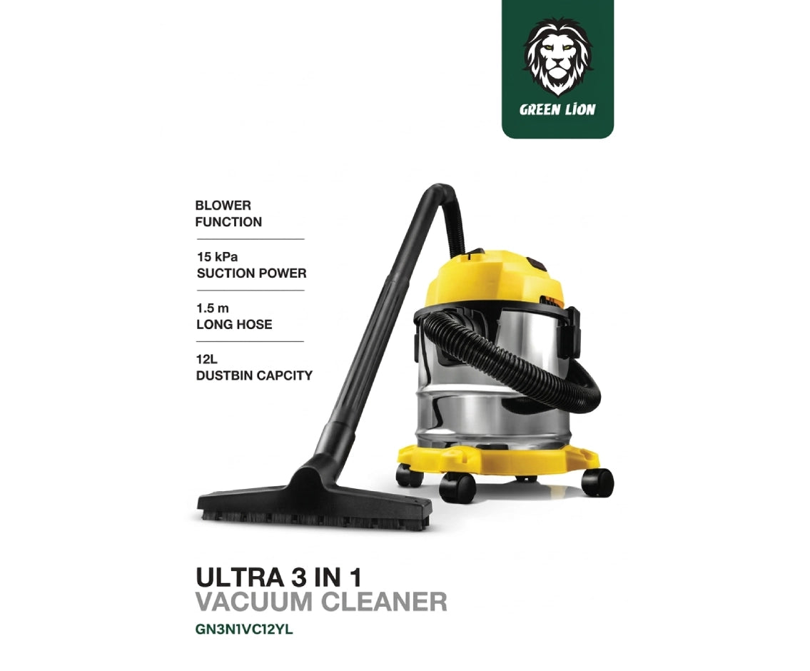Green Lion Ultra 3 In 1 Vacuum Cleaner 12L