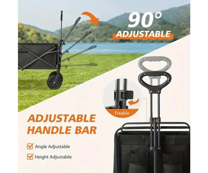 Foldable Wagon Camping And Beach Trolley 24x17x67cm