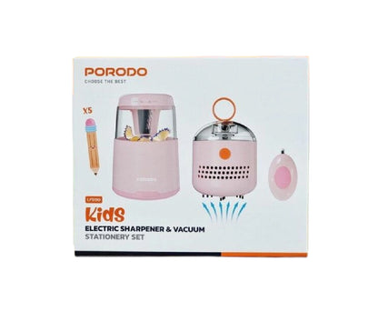 Porodo Kids Electric Sharpener & Vacuum Stationery Set LFS130