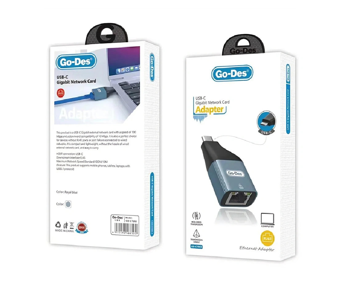 Go-Des USB-C Gigabit Network Adapter Ct061