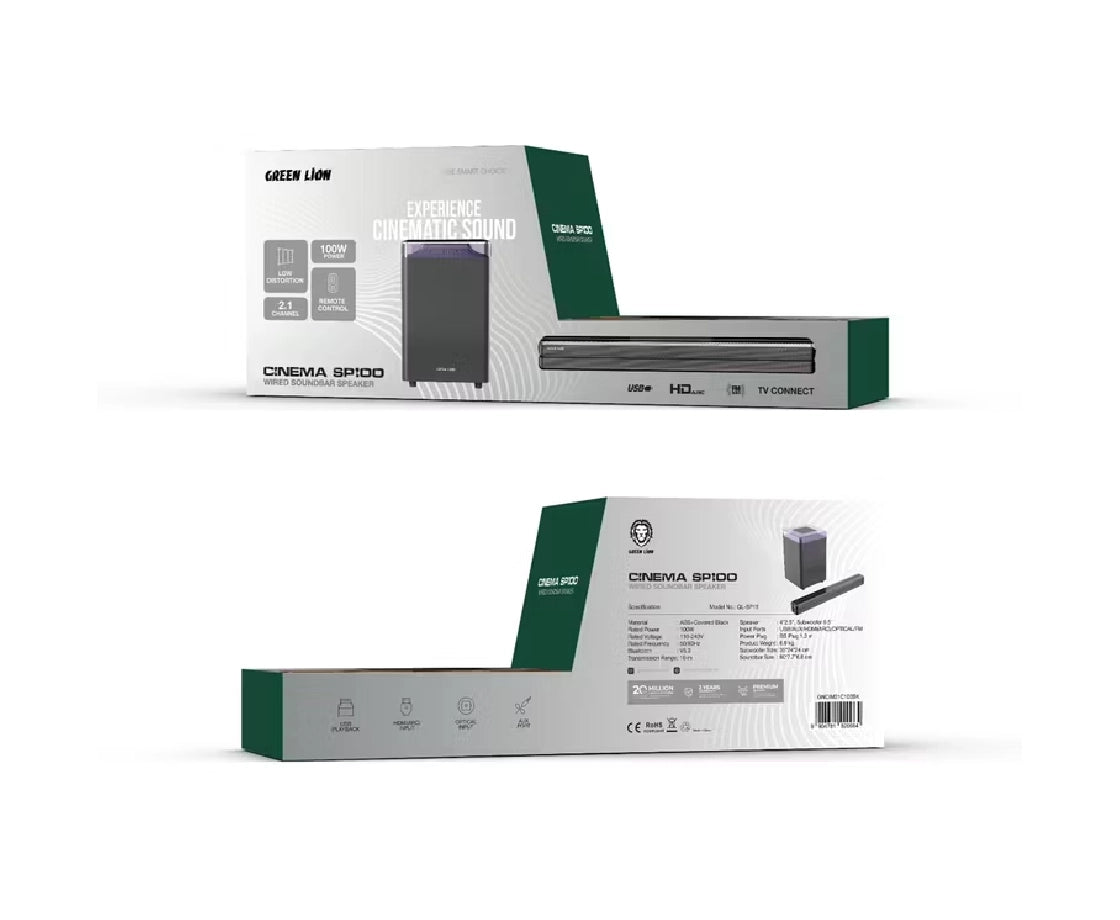 GREEN LION CINEMA SP 100 WIRED SOUNDBAR SPEAKER