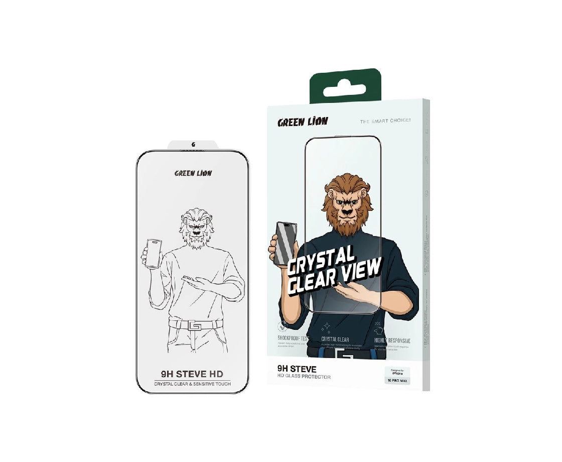 green lion 9h steve HD glass protector iphone 17 PRO