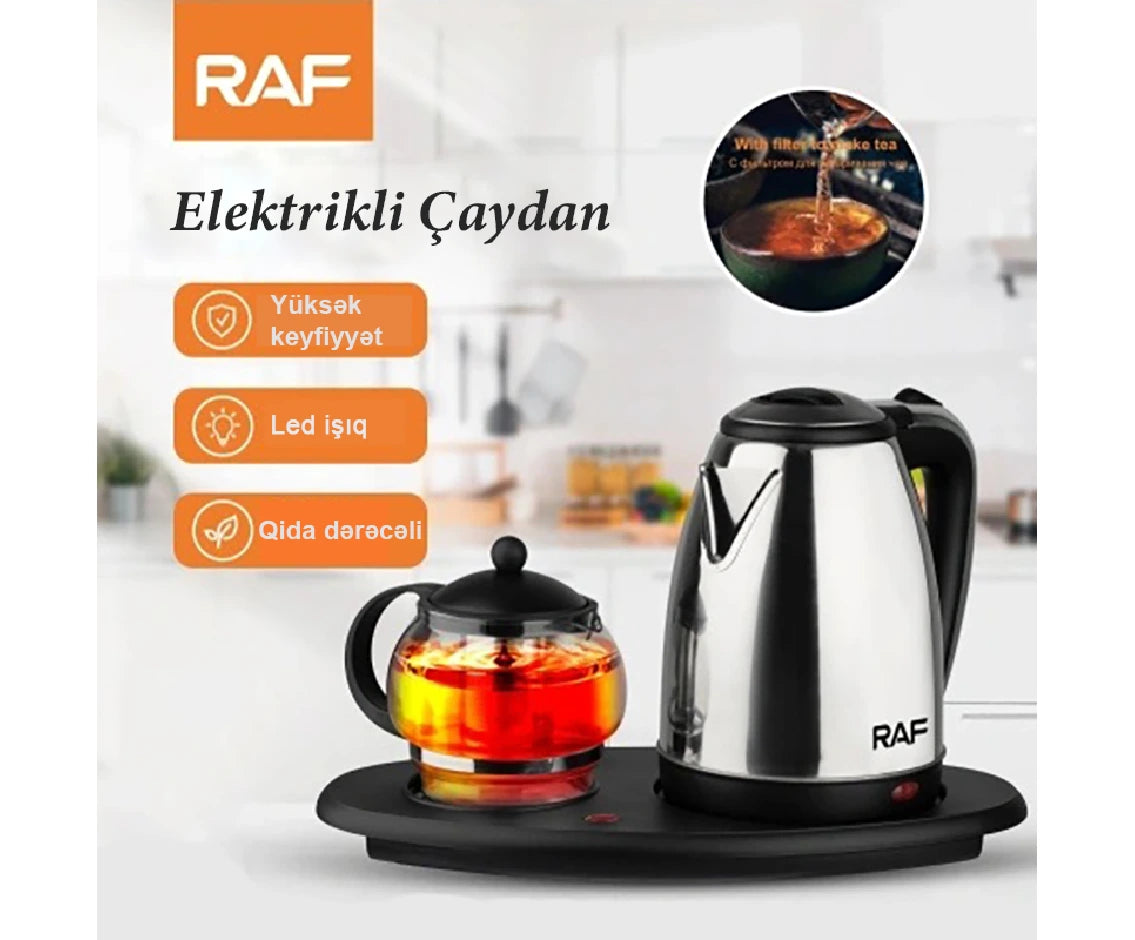 Raf Electric Kettle & Tea Maker 2 In 1 Set R7899