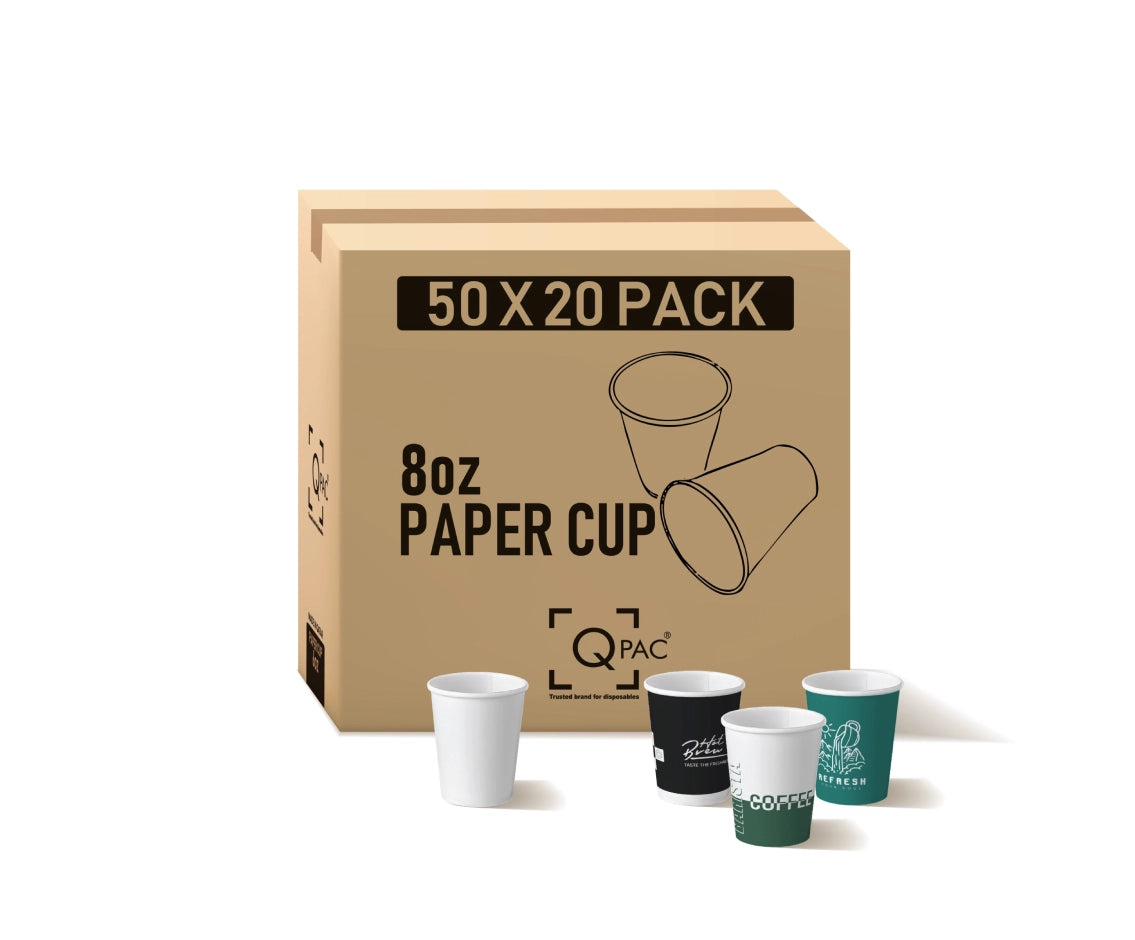 Paper Cup 8 Oz With Lid 1x1000 Pieces