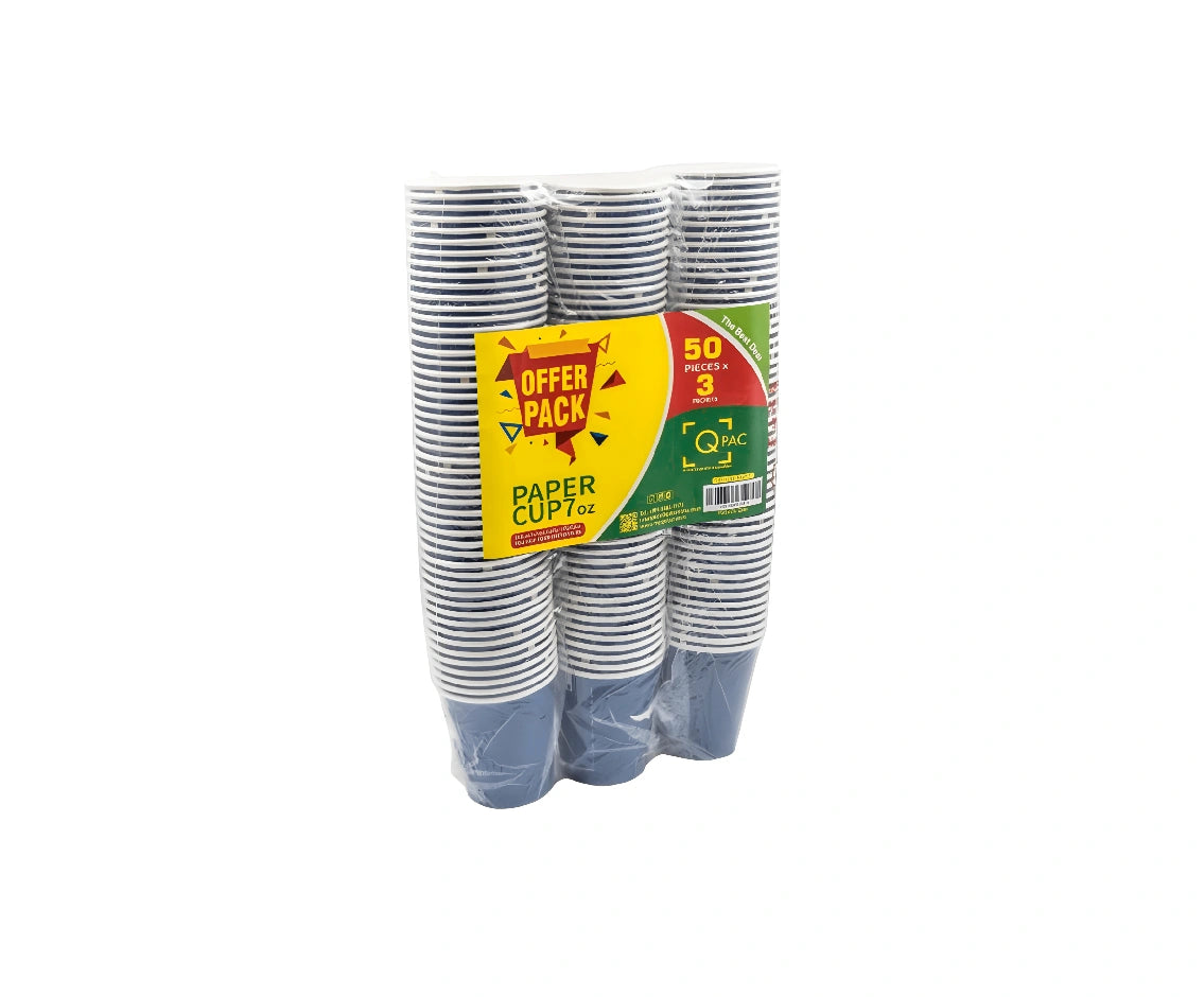 Paper Cups 7 oz 50s X 3 Pkt