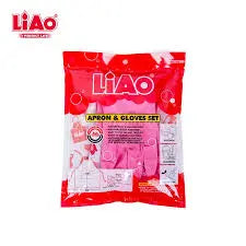 Liao Latex Apron And  Glove 1 Piece