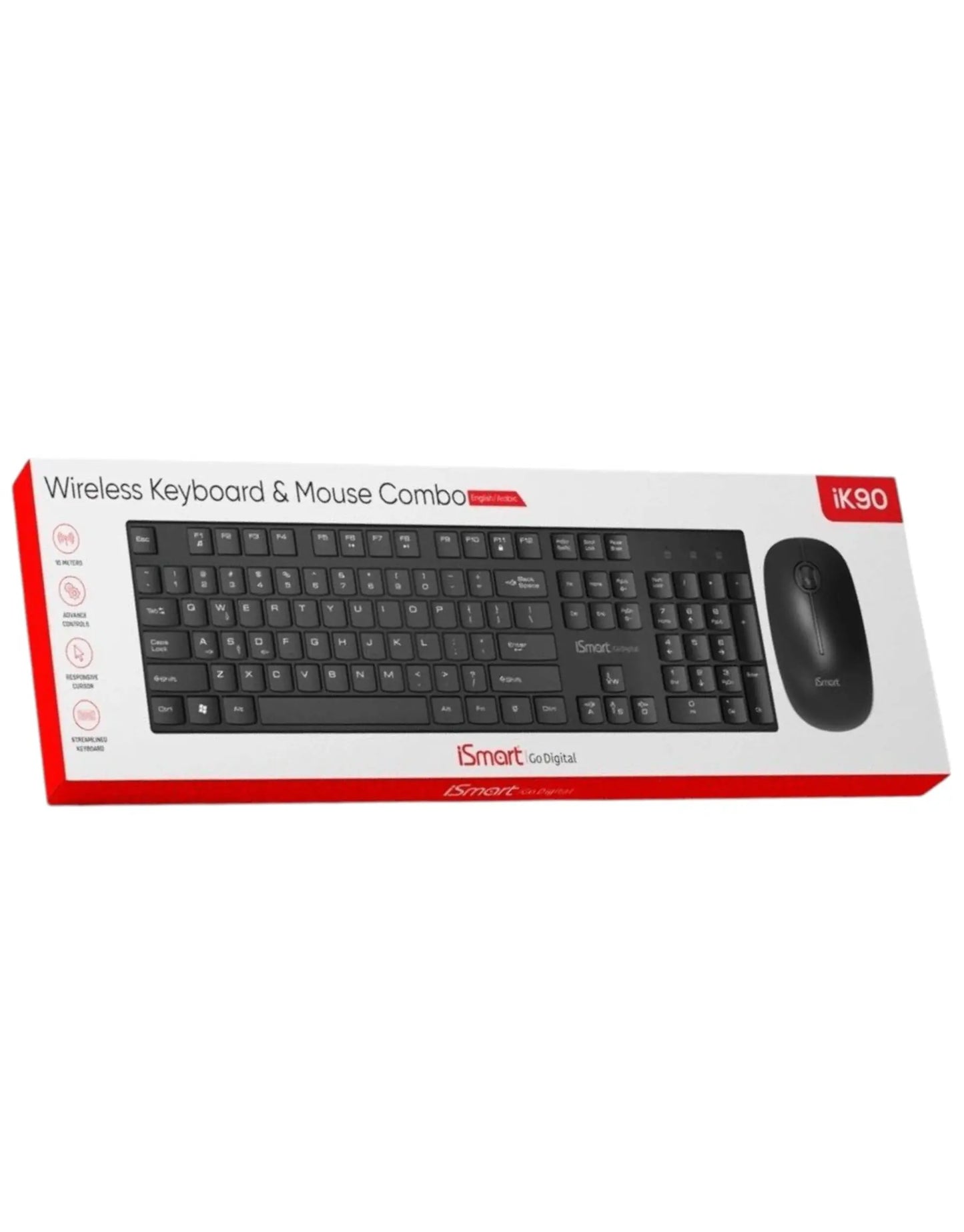 iSmart Wireless Keyboard and Mouse Combo iK90