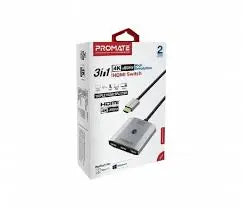 Promate 3-in-1 HDMI Switch – 4K High Resolution