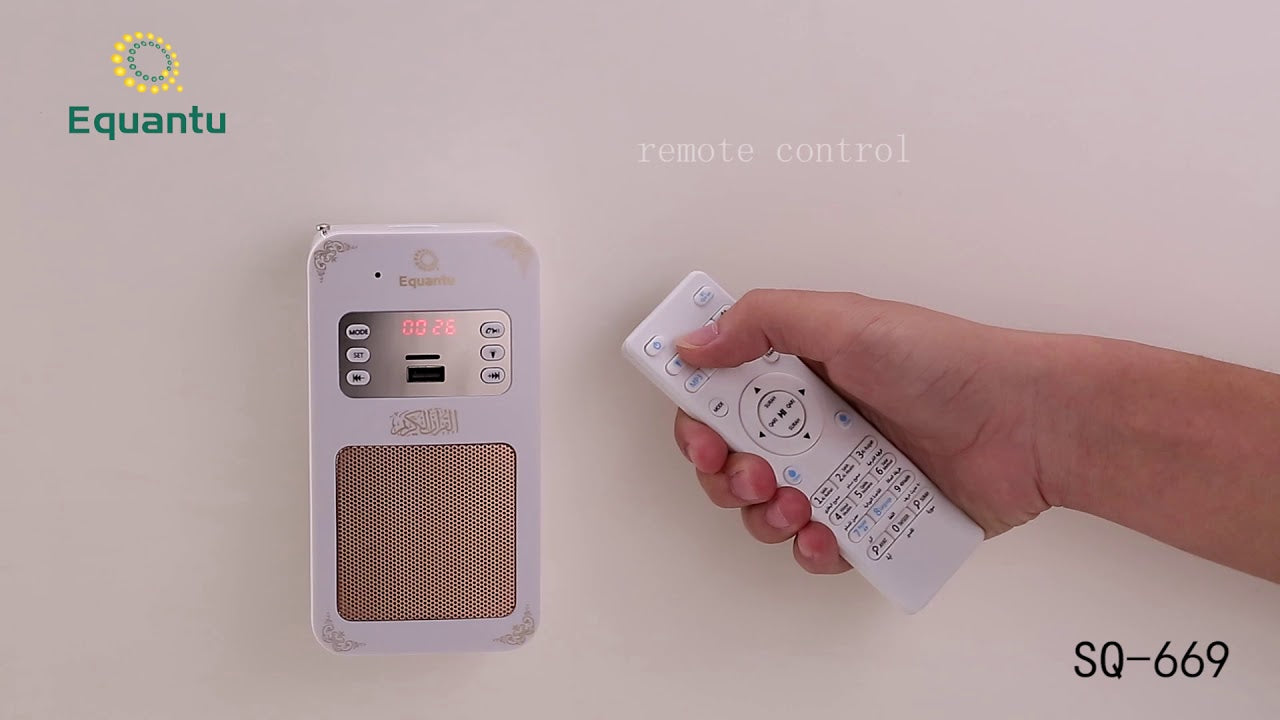 Equantu SQ-669 Smart Wall Plug Quran Speaker with Remote