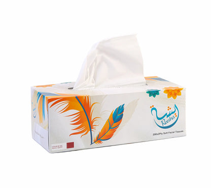 Facial Tissue Reesha 200 Sheet 2 Ply 1 X 5 Pieces